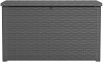 Keter Java XXL 230 Gallon Outdoor Storage Deck Box, Grey Fashion