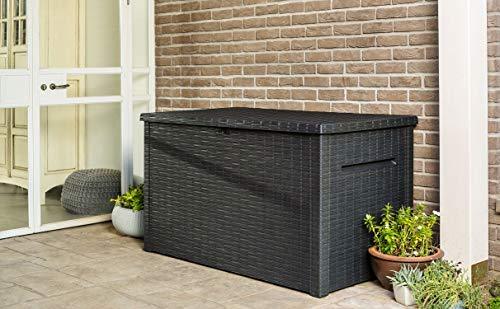 Keter Java XXL 230 Gallon Outdoor Storage Deck Box, Grey Fashion