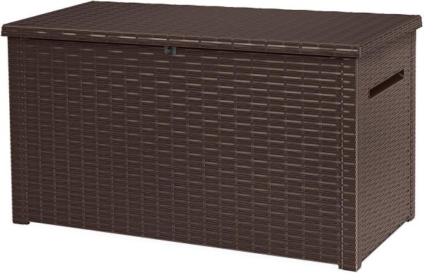 Keter Java XXL 230 Gallon Outdoor Storage Deck Box, Grey Fashion