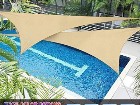 Amgo 24  x 24  x 24  Grey Triangle Sun Shade Sail Canopy Awning, 95% UV Blockage Water & Air Permeable, Commercial & Residential, for Patio Yard Pergola, 5 Yrs Warranty (Available for Custom Sizes) Online now