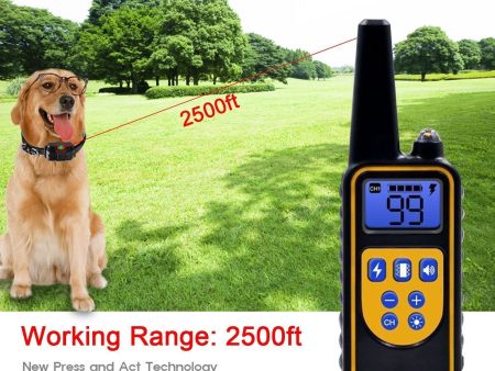 YISENCE Shock Collar for Dogs, Dog Shock Collar with Remote 2500FT Range, Waterproof and Rechargeable, Beep, Vibrate and Shock, Dog Training Collar with Remote Supply