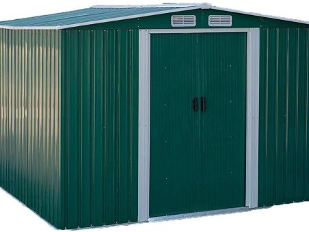 Outdoor Storage Shed 8 x 8 FT Steel Backyard Garden Shed for Patio Furniture,Lawn Mower,Bike (8 8 ) Supply