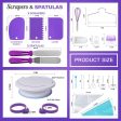 137 PCS Russian Cake Decorating Supplies Kit, Baking Pastry Tools, Piping tips and Bags, Non-stick Cake Turntable, Cake Leveler, Icing Spatulas and Scrapers, Fondant Press, Measuring Spoon, Cake Pen Sale