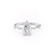 The Serena Set With A 3.5 Carat Pear Moissanite Sale