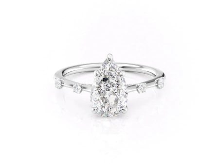 The Serena Set With A 3.5 Carat Pear Moissanite Sale