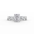 The Serena Set With A 3.5 Carat Radiant Moissanite For Cheap