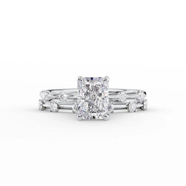 The Serena Set With A 3.5 Carat Radiant Moissanite For Cheap