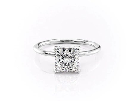 The Petal Kamellie Set With A 4 Carat Princess Moissanite Online