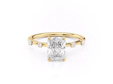 The Serena Set With A 4.5 Carat Radiant Moissanite Online