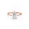 The Serena Set With A 4 Carat Pear Moissanite Online Sale