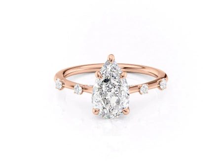 The Serena Set With A 4 Carat Pear Moissanite Online Sale