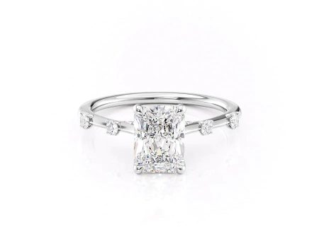 The Serena Set With A 1 Carat Radiant Moissanite Online Sale