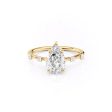 The Serena Set With A 4.5 Carat Pear Moissanite Online now