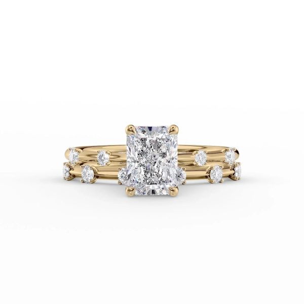 The Serena Set With A 4.5 Carat Radiant Moissanite Online