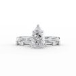 The Serena Set With A 3.5 Carat Pear Moissanite Sale