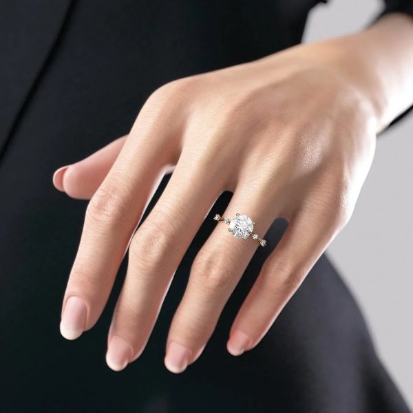 The Serena Set With A 2.5 Carat Round Moissanite For Discount