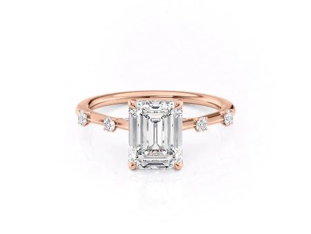 The Serena Set With A 4 Carat Emerald Moissanite Discount