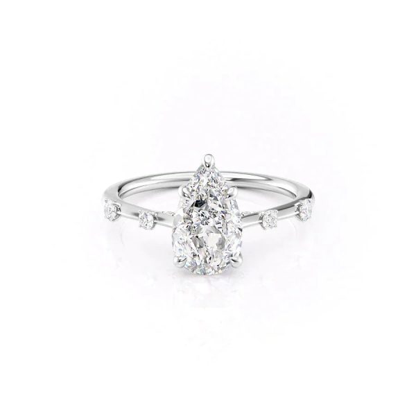 The Serena Set With A 5 Carat Pear Moissanite Sale