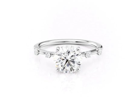 The Serena Set With A 1.5 Carat Round Moissanite Online now