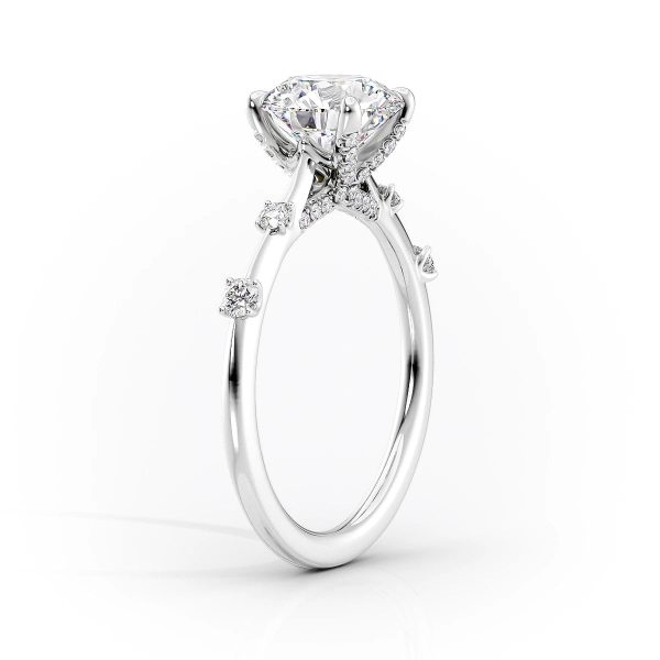 The Serena Set With A 3.5 Carat Emerald Moissanite For Cheap