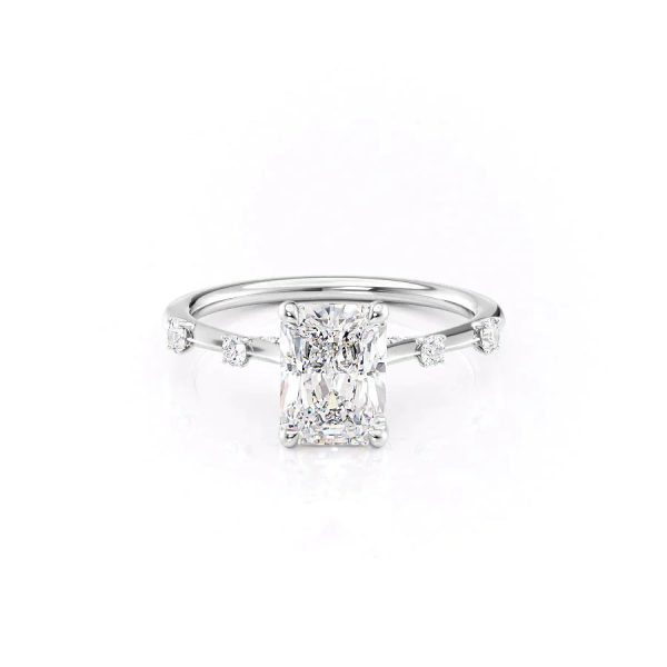 The Serena Set With A 3.5 Carat Radiant Moissanite For Cheap